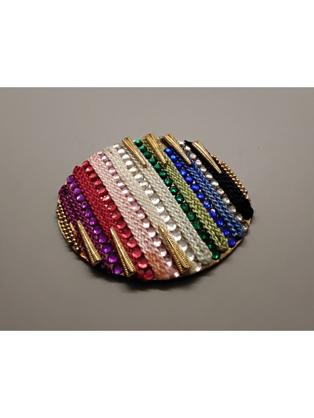 Vintage Charmant Enamel Studded Belt Buckle